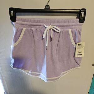 NWT Juniors Size S(3-5) No Boundaries Purple Knit Piped Mini Skirt Pockets